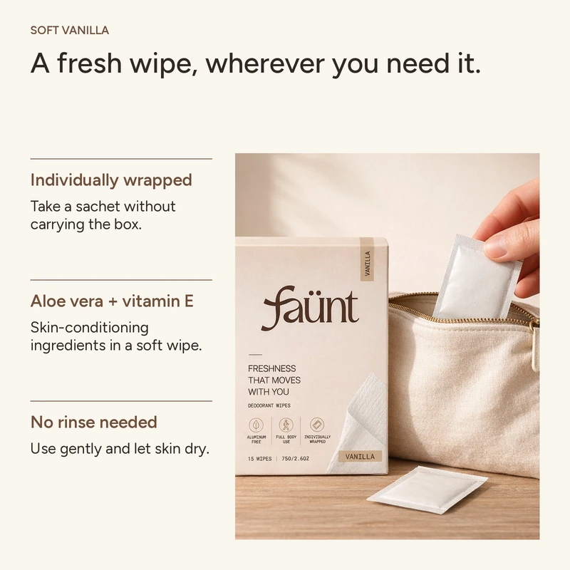 Soft Vanilla Freshness Wipes — image 2